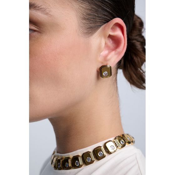 Brinco Ponto Collab Renata Correa Ouro Vintage